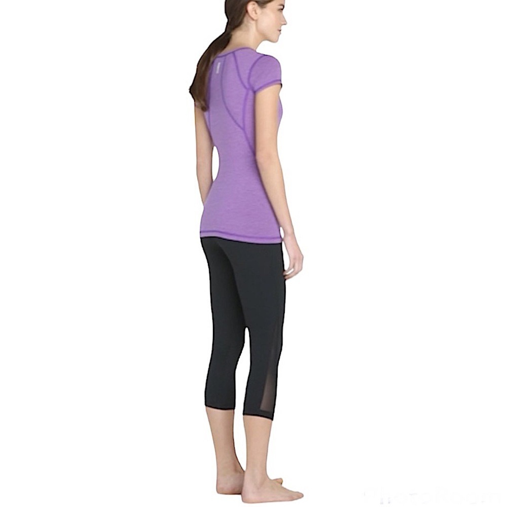 Zella Live in Streamline Reversible Capri Leggings w/Mesh Black Size Medium - Picture 5 of 13